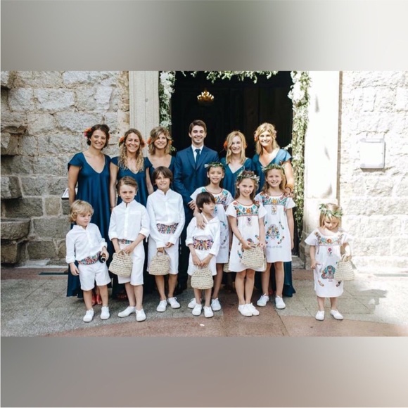 Mexican embroidered dress baby girl flowers - Picture 2 of 2